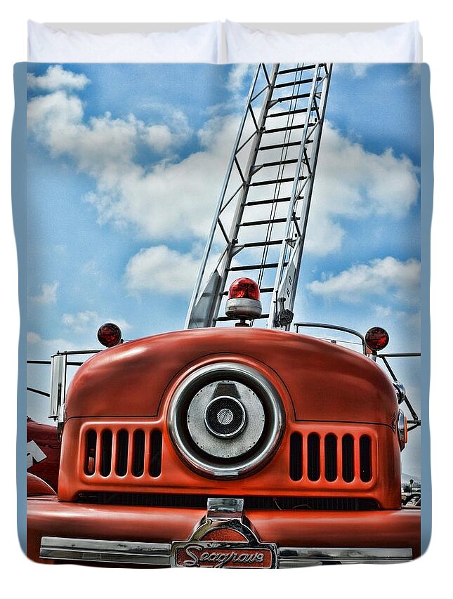 Seagrave Duvet Cover featuring the photograph Seagrave Aerial by Tommy Anderson