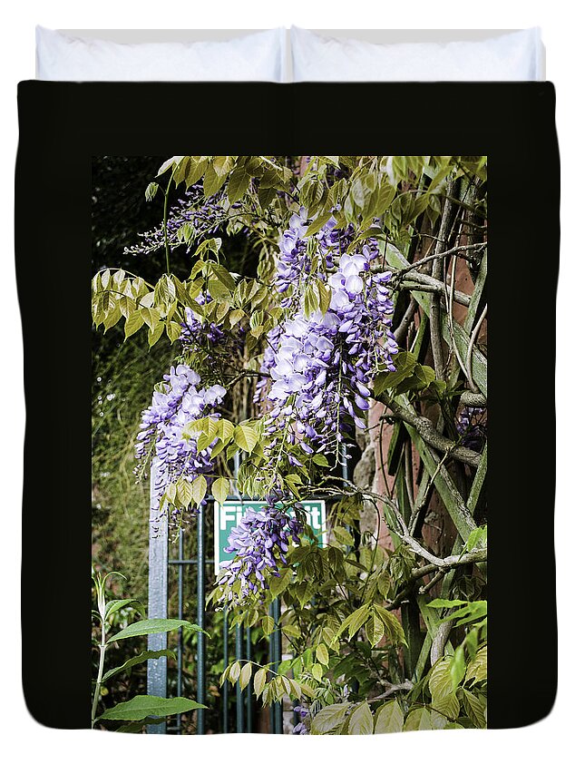 Gate Duvet Cover featuring the photograph Secret Garden by Spikey Mouse Photography