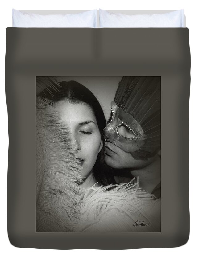 Masquerade Duvet Cover featuring the photograph Secrets by Diana Haronis