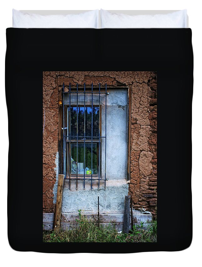 Window Duvet Cover featuring the photograph Secured by Priscilla Burgers