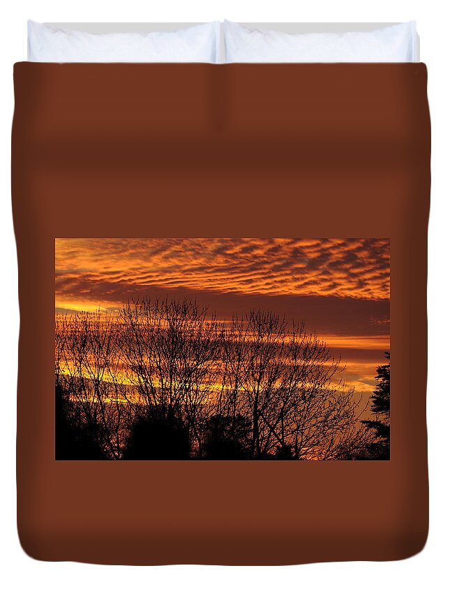 Landscape Duvet Cover featuring the photograph Sedative Sky by Jack Harries