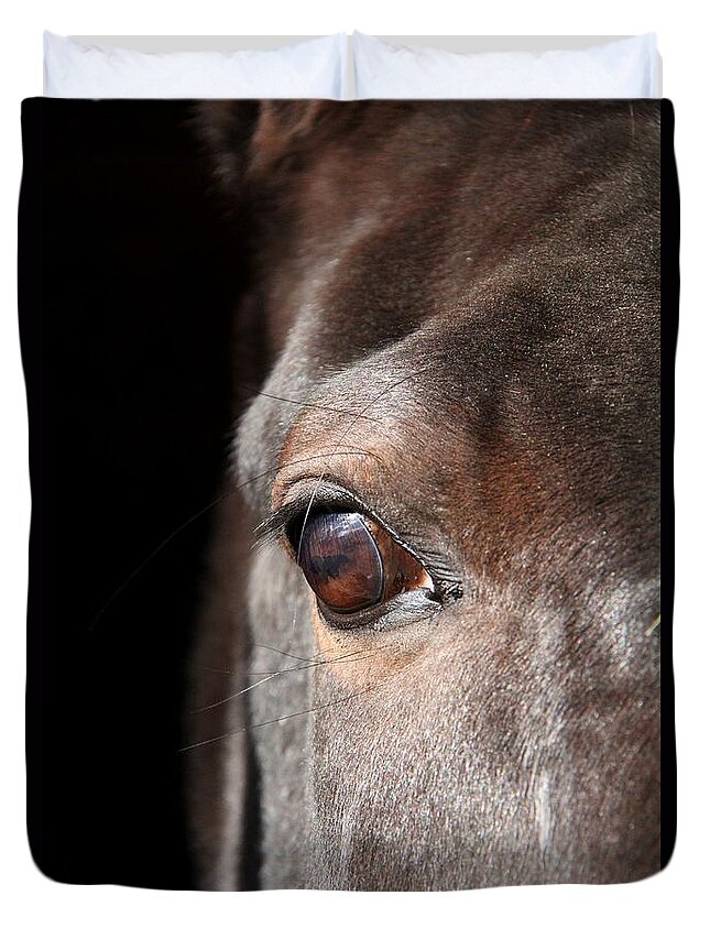 Animal Duvet Cover featuring the photograph See My Soul by Davandra Cribbie