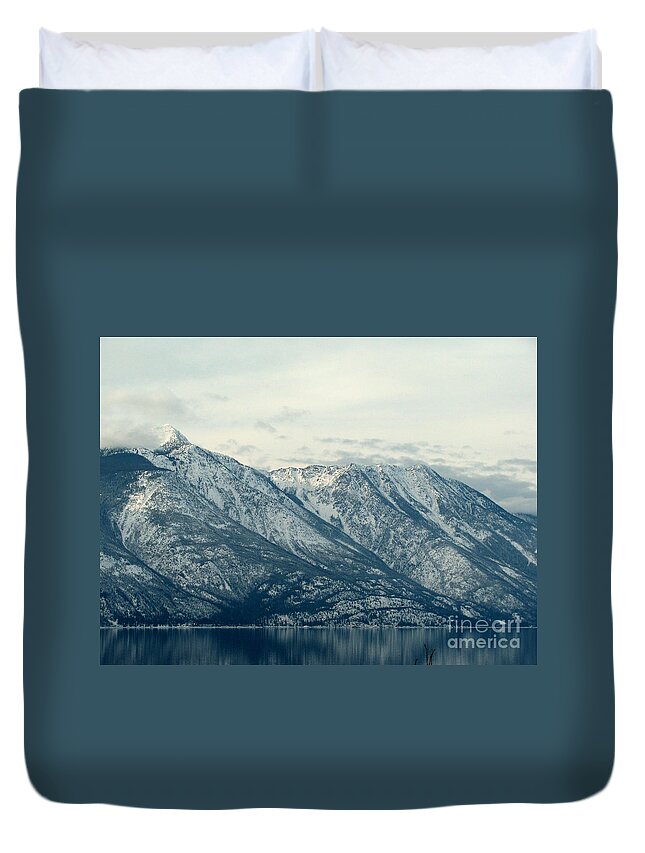 Christmas Duvet Cover featuring the photograph Selkirk Mountains by Leone Lund