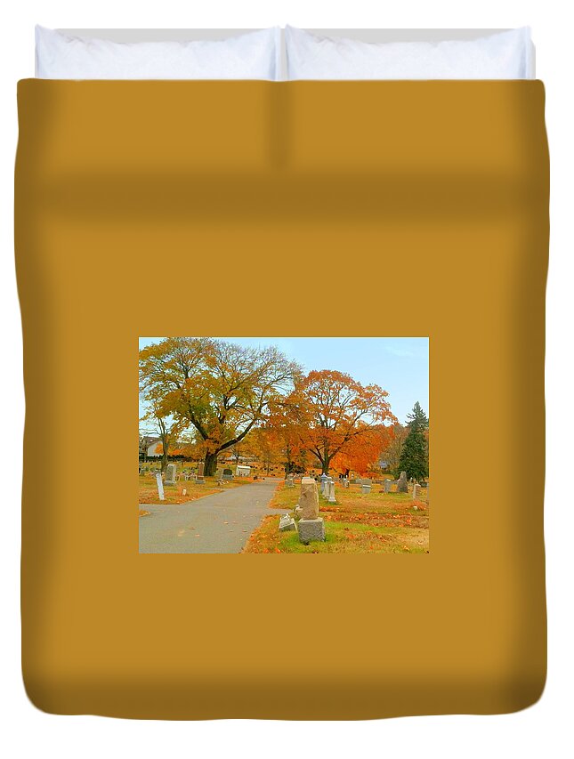 New England Duvet Cover featuring the photograph Sense of Peace by Caroline Stella