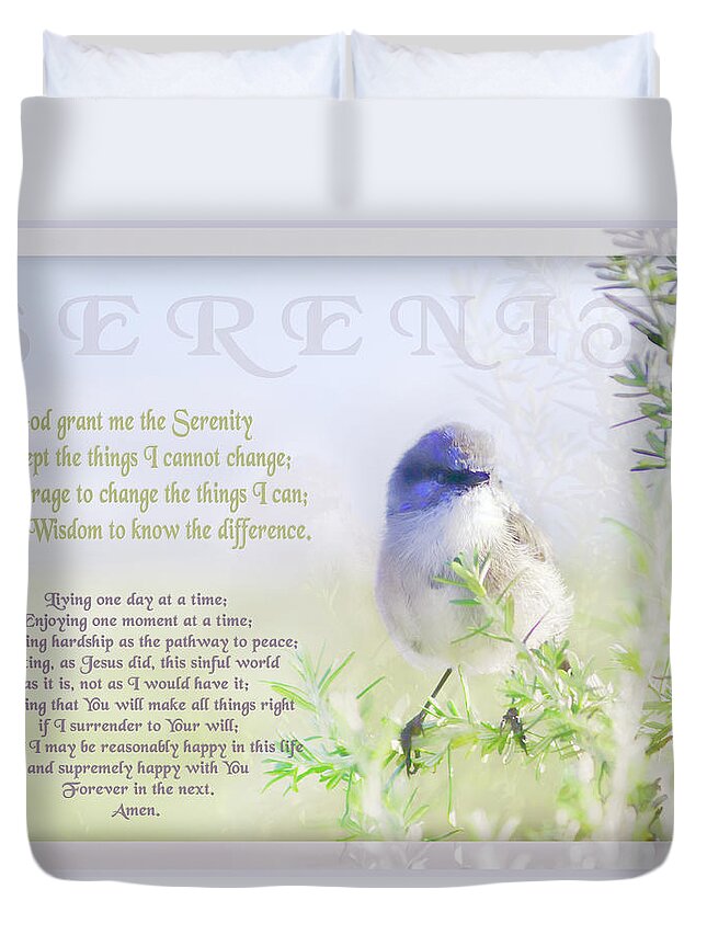 Animals Duvet Cover featuring the photograph Serenity Prayer by Holly Kempe