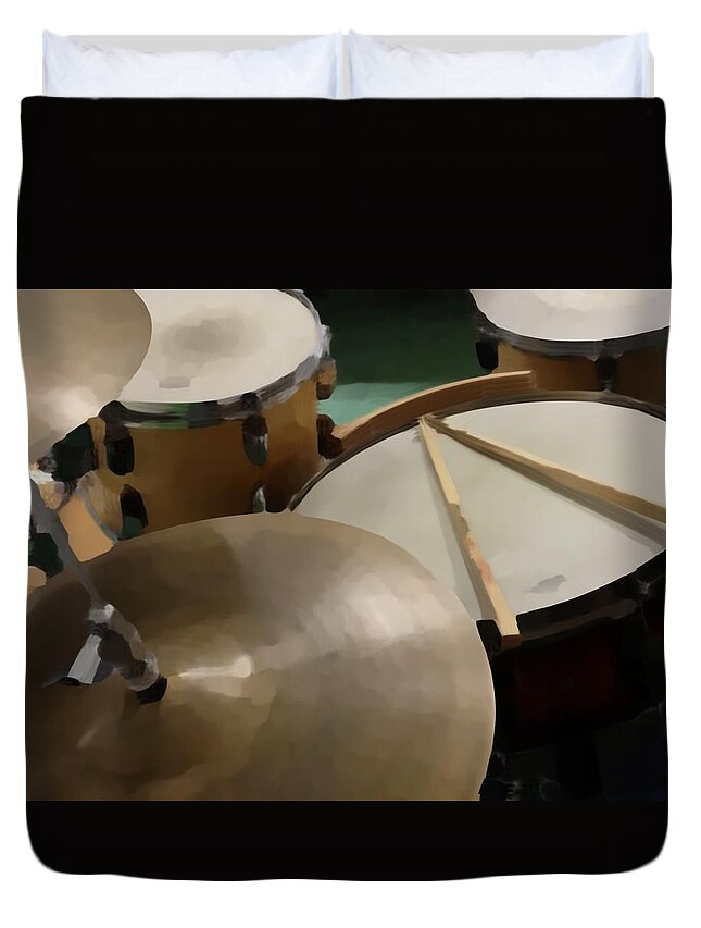 Drum Duvet Cover featuring the photograph Set by Photographic Arts And Design Studio