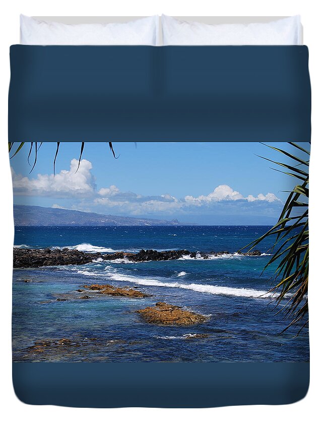 Hawaii Duvet Cover featuring the photograph Shades of Blue Hawaii by Caroline Stella