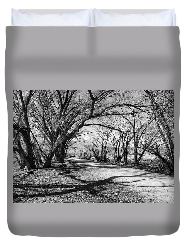 Bare Duvet Cover featuring the photograph Shadow Monsters by Michele Cornelius
