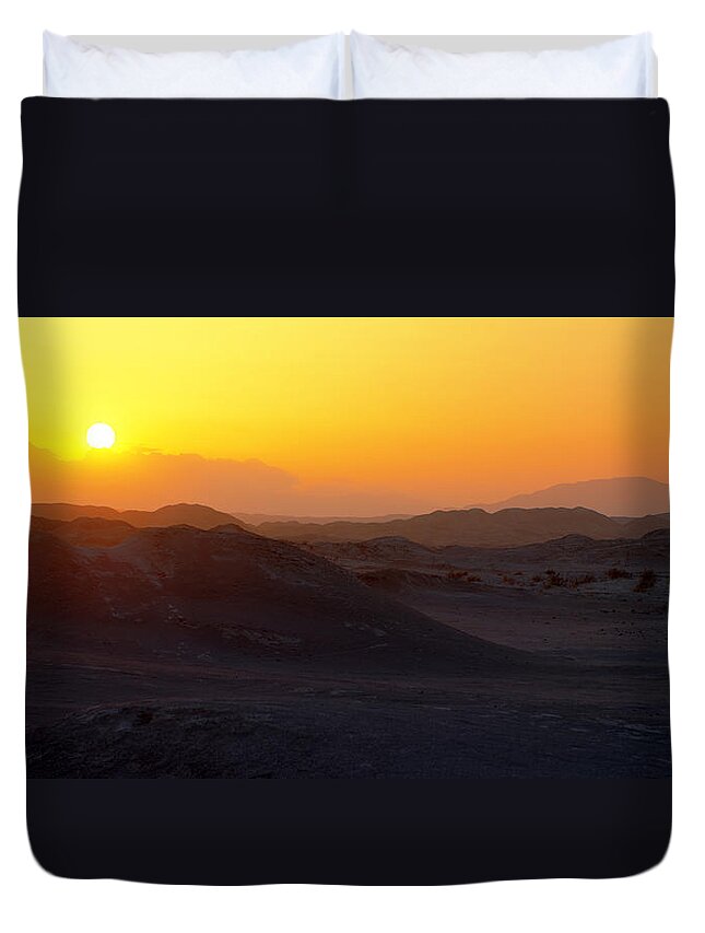 Sunset Duvet Cover featuring the photograph Shadows by Chad Dutson