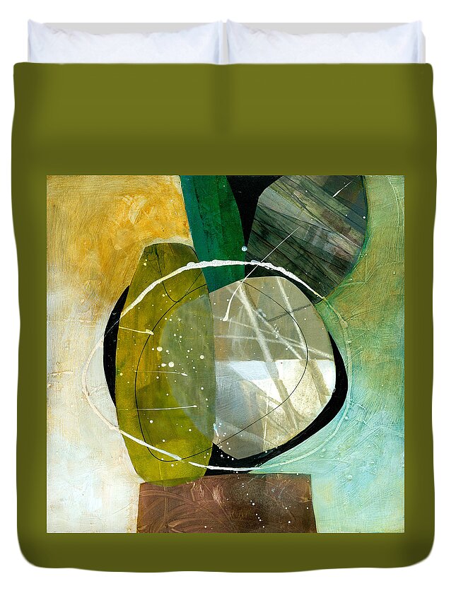 Jane Davies Duvet Cover featuring the painting Shape 13 by Jane Davies