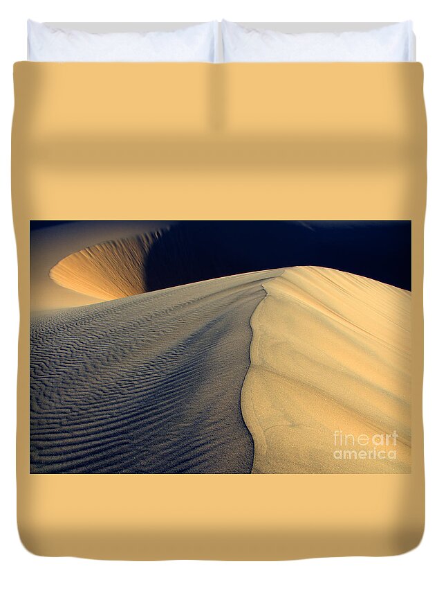 Death Valley Duvet Cover featuring the photograph Shape Shifter Death Valley California by Bob Christopher
