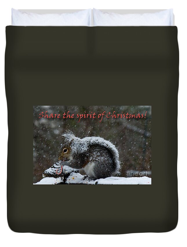 Christmas Duvet Cover featuring the photograph Sharing Christmas by Sandra Clark