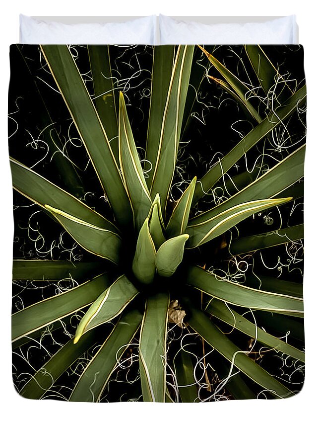 Yucca Duvet Cover featuring the photograph Sharp Points - Yucca Plant by Steven Milner