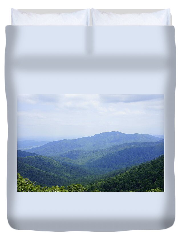 Mountain Duvet Cover featuring the photograph Shenandoah View by Laurie Perry