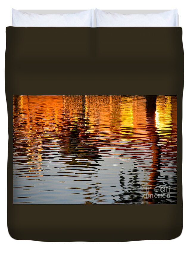 Shimmering Waters Duvet Cover featuring the photograph Shimmering Waters by Deb Halloran