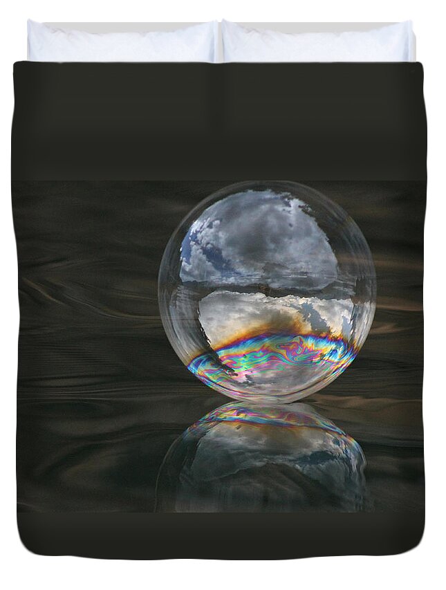 Bubble Duvet Cover featuring the photograph Shizzle by Cathie Douglas