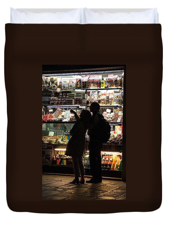 Shop Duvet Cover featuring the photograph Shop by Silvia Bruno