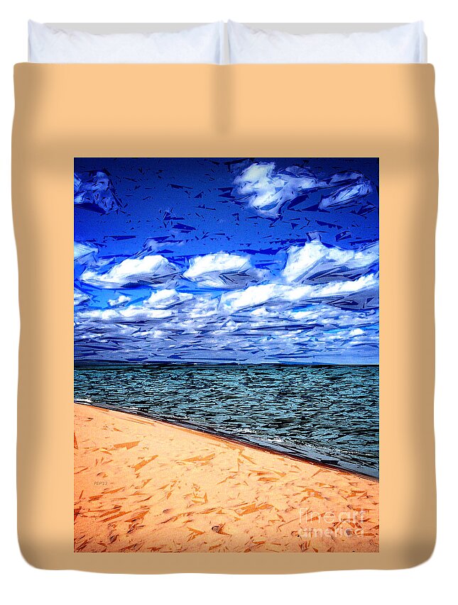 Lake Superior Duvet Cover featuring the photograph Shores of Lake Superior by Phil Perkins