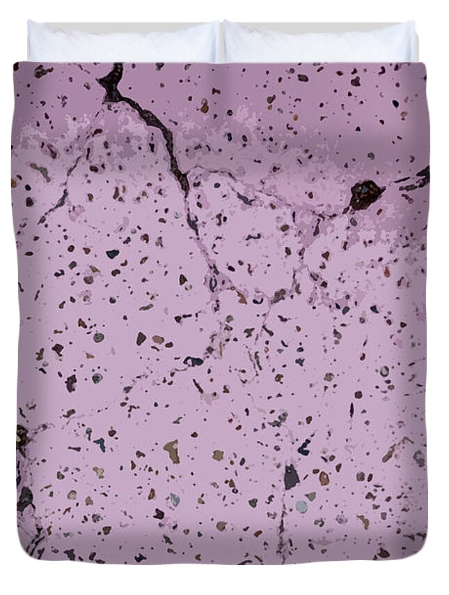Abstract Duvet Cover featuring the photograph Sidewalk Abstract-14 by Art Block Collections