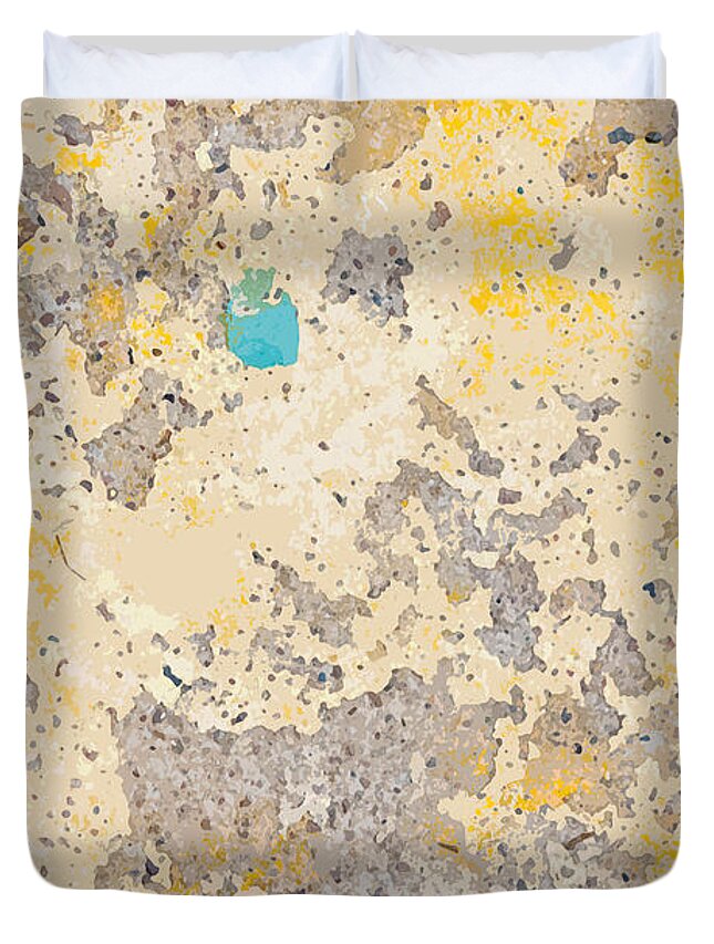 Sidewalk Duvet Cover featuring the photograph Sidewalk Abstract-3 by Art Block Collections