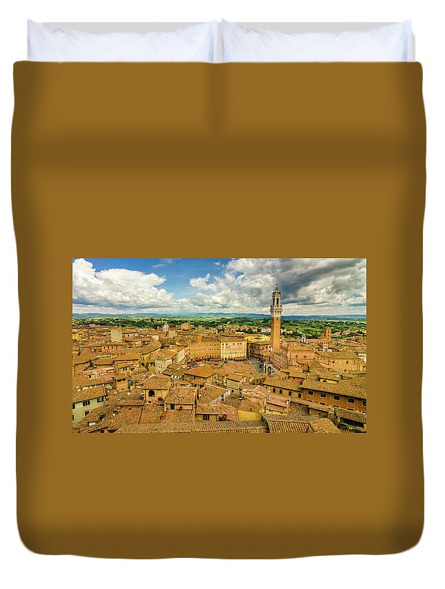 Tranquility Duvet Cover featuring the photograph Siena by Marius Roman