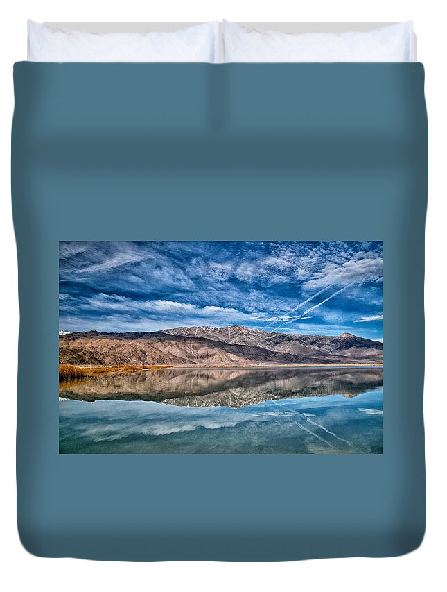 Lake Duvet Cover featuring the photograph Sierra Reflections by Cat Connor