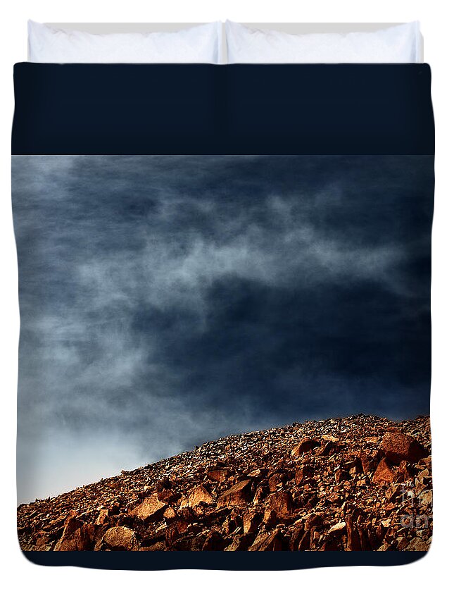 Mountain Duvet Cover featuring the photograph Signs of Life by Dana DiPasquale