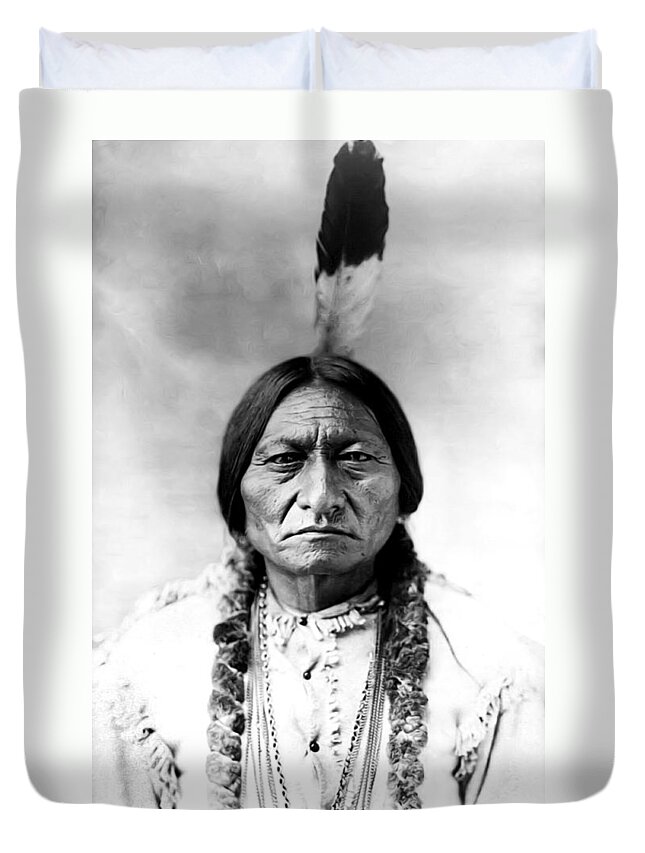 Sitting Bull Duvet Cover featuring the photograph Sitting Bull by Bill Cannon