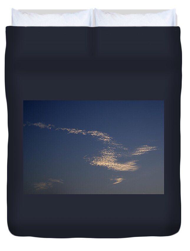 Cloud Duvet Cover featuring the photograph SKC 0353 Cloud in flight by Sunil Kapadia