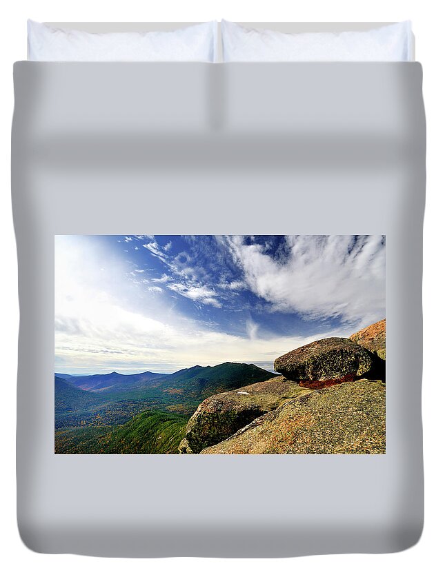 Scenics Duvet Cover featuring the photograph Sky Over The Pemi by Mikecherim