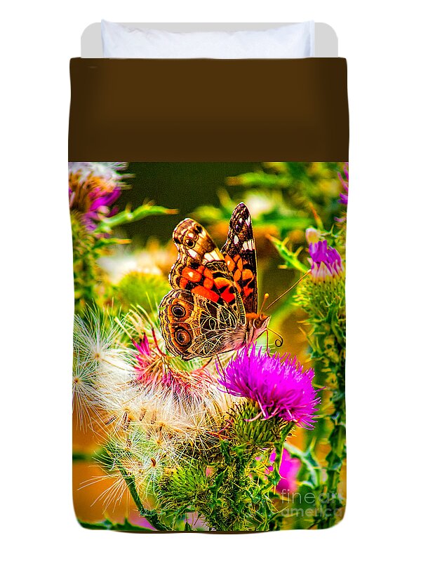 Animal Duvet Cover featuring the photograph Skyline Butterfly by Nick Zelinsky Jr