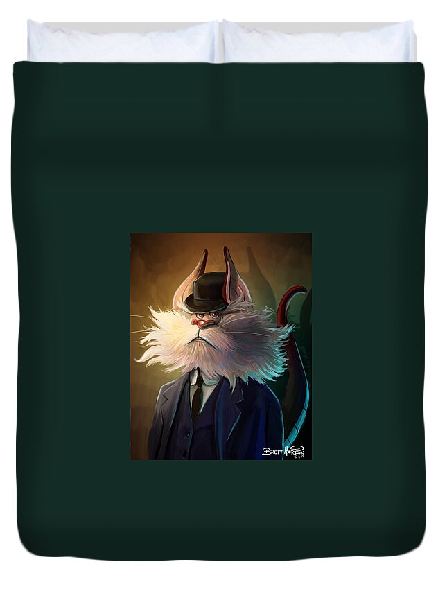 Thunder Cats Duvet Cover featuring the painting Snarf by Brett Hardin