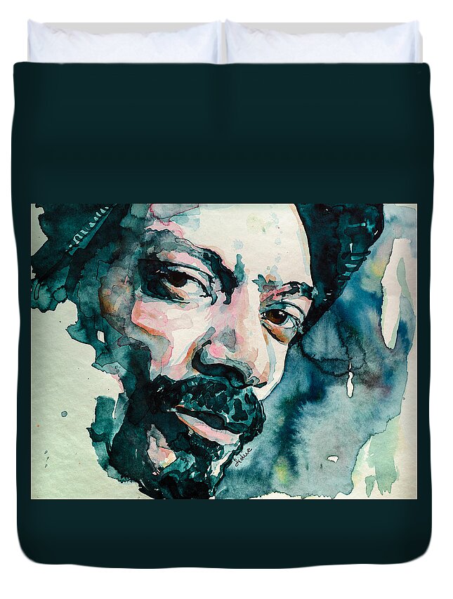 Snoop Dogg Duvet Cover featuring the painting Snoop's Upside Ya Head by Laur Iduc
