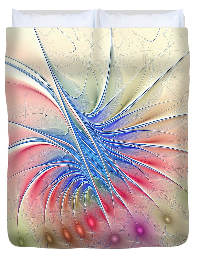 Soft Duvet Cover featuring the digital art Soft Colors by Anastasiya Malakhova