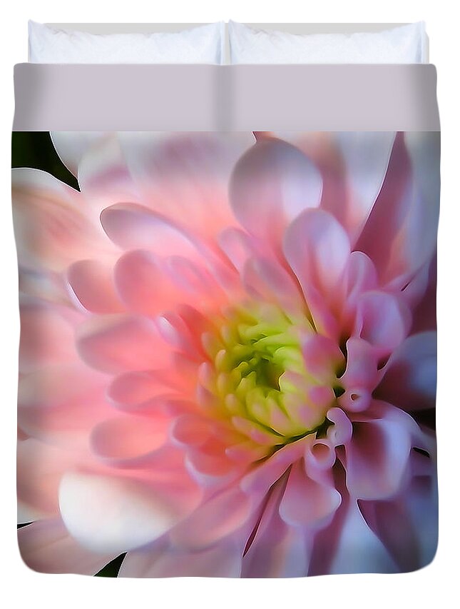 Flower Duvet Cover featuring the photograph Soft Petals by David T Wilkinson