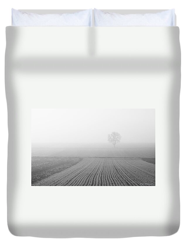 Solitary Duvet Cover featuring the photograph Solitude by Miguel Winterpacht