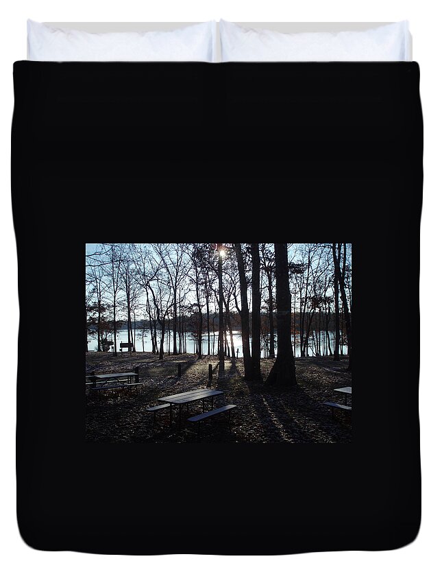Landscape Duvet Cover featuring the photograph Solitude by Fortunate Findings Shirley Dickerson