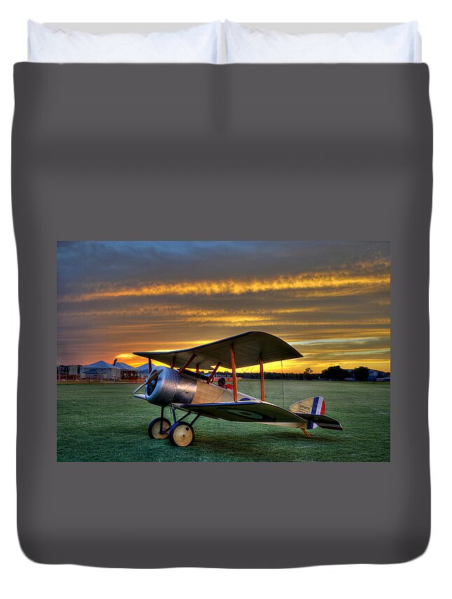 Sopwith Duvet Cover featuring the photograph Sopwith Sunset by David Hart