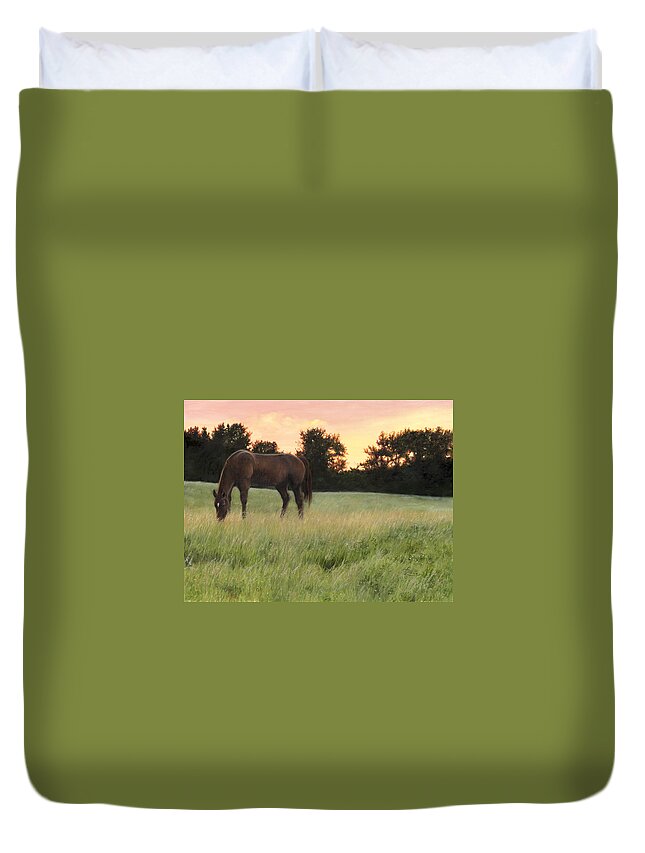 Horse Duvet Cover featuring the painting Sorrel Beauty by Tammy Taylor