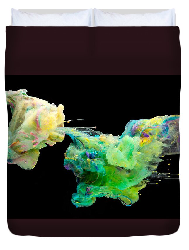 Abstract Duvet Cover featuring the photograph Space Romance - Abstract Photography Art by Modern Abstract