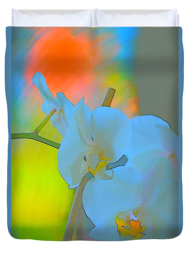Orchids Duvet Cover featuring the photograph Special Effects by Tamara Michael