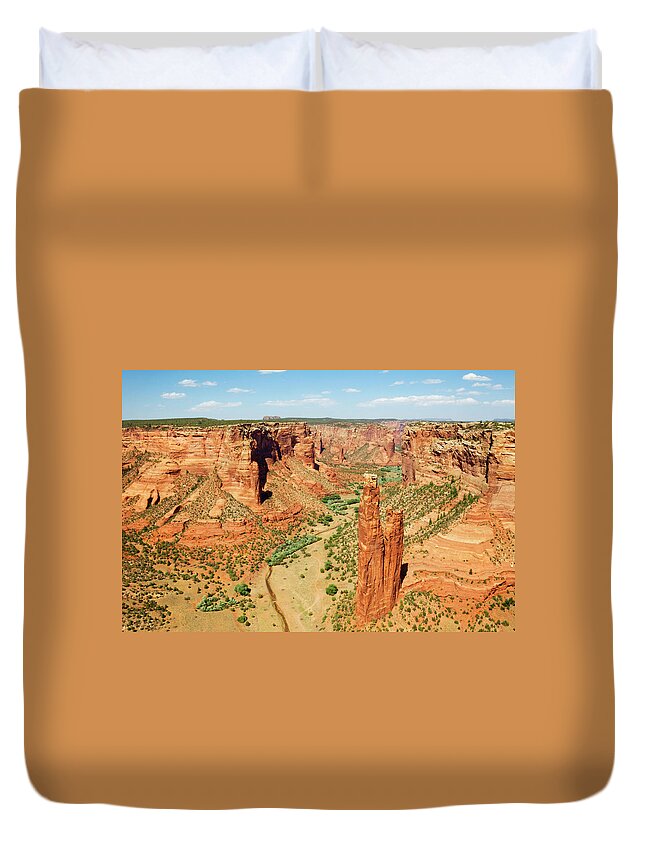 Scenics Duvet Cover featuring the photograph Spider Rock - Canyon De Chelly National by Powerofforever