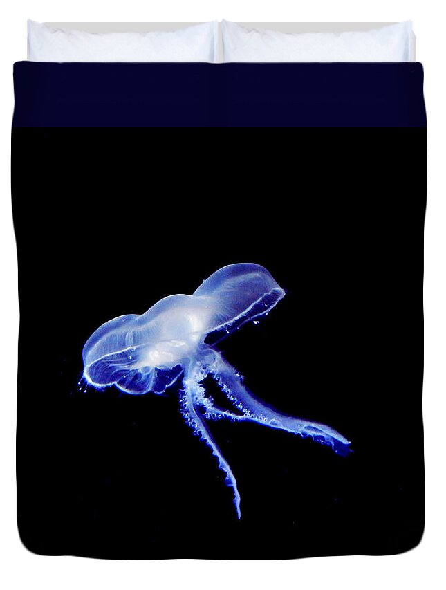 Jellyfish Duvet Cover featuring the photograph Spirit Of The Ocean by Zinvolle Art