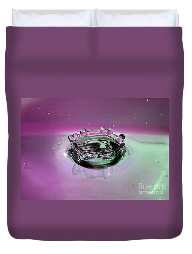 Purple Duvet Cover featuring the photograph Splash of Purple by Rick Kuperberg Sr