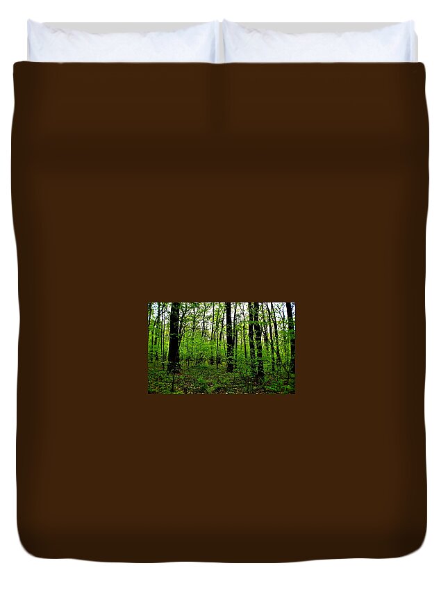 Groton School Duvet Cover featuring the photograph Spring Wood by Marysue Ryan