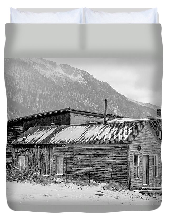 Ghost Town Duvet Cover featuring the photograph St Elmo CO 2 by Tim Mulina