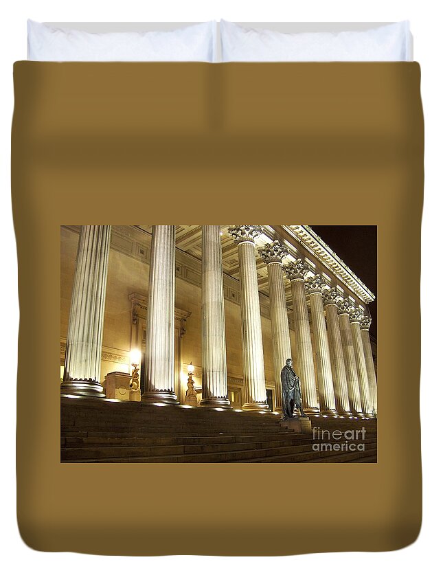 St Duvet Cover featuring the photograph St. Georges Hall Liverpool UK by Steve Kearns