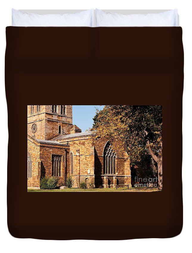 Old Duvet Cover featuring the photograph St Giles Church 08 by Rick Piper Photography