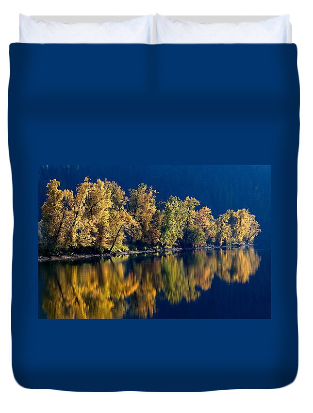Columbia River Basin Duvet Cover featuring the photograph St. Joe River Reflections by Theodore Clutter
