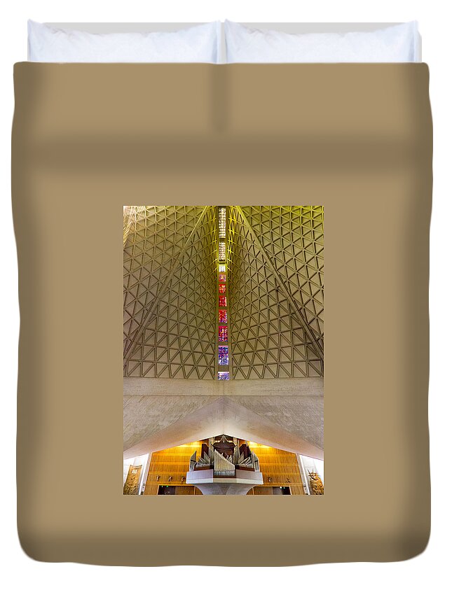Church Duvet Cover featuring the photograph St Mary's San Francisco by Jenny Setchell